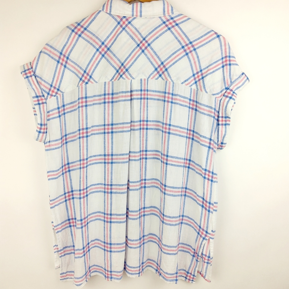 Rails Whitney Raspberry Azure Top Size Large - image 8